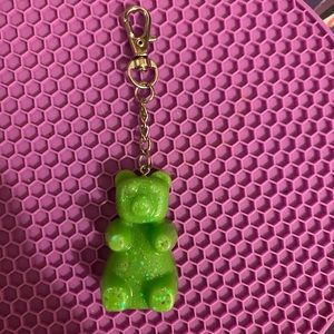 Lime Green Gummy Bear Keychain